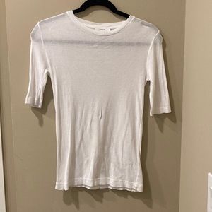 Vince T-shirt size Small White Sheer